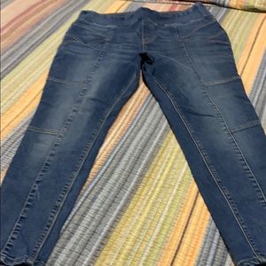 XL blue ultra skinny stretch jeans